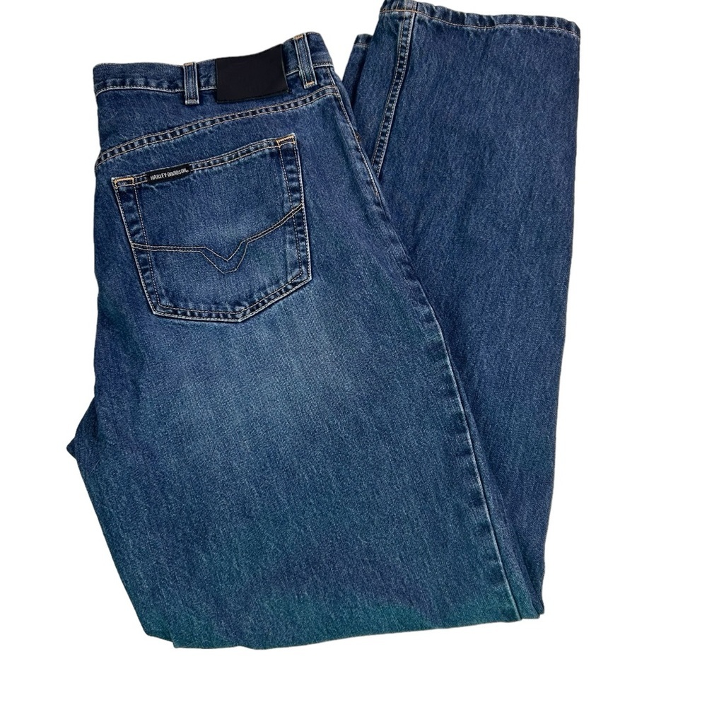 Harley-Davidson Blue Denim Jeans SZ 40×34 (39x33) Made In Mexico Vintage Moto